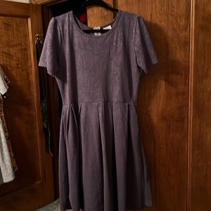 Lularoe Embossed Purple Amelia Dress size 2XL